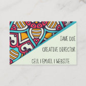 Visitekaartjes met een blauwtonende Boho-stijl (Achterkant)