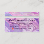 Visitekaartjes met een glitter-creditcard (Achterkant)