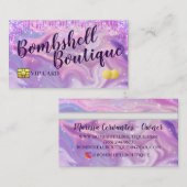 Visitekaartjes met een glitter-creditcard (Voorkant / Achterkant)