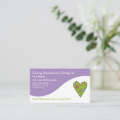 Visitekaartjes met een hoge verzorger (Staand voorkant)