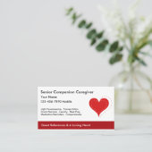 Visitekaartjes met een hoge verzorger (Staand voorkant)