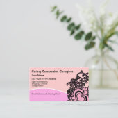Visitekaartjes met een hoge verzorger (Staand voorkant)