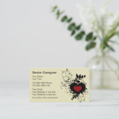 Visitekaartjes met een hoge verzorger (Staand voorkant)