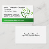 Visitekaartjes met een hoge verzorger (Voorkant / Achterkant)