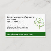 Visitekaartjes met een hoge verzorger (Voorkant)