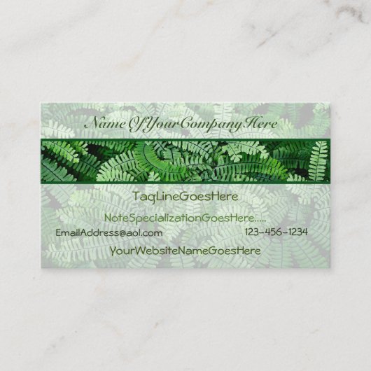 Visitekaartjes met een Natuur thema (Voorkant)