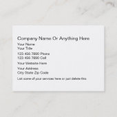 Visitekaartjes met een trainer voor kinderverzorgi (Achterkant)