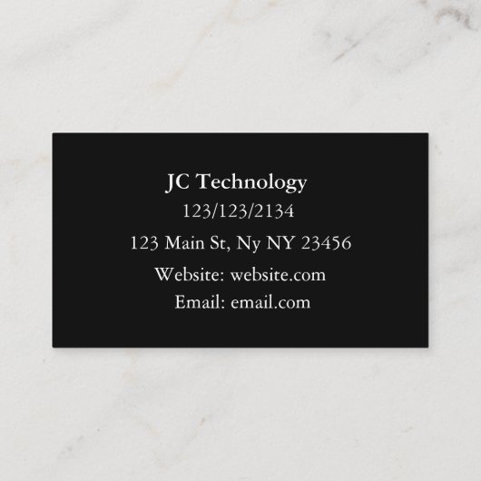 Visitekaartjes met een zwart en blauw Mandala (Achterkant)