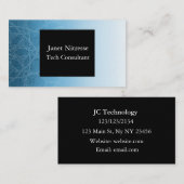 Visitekaartjes met een zwart en blauw Mandala (Voorkant / Achterkant)