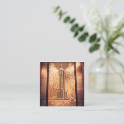 Visitekaartjes met Empire State Design (Staand voorkant)