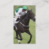 Visitekaartjes met galoping Race Horse (Achterkant)