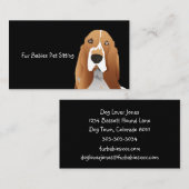  Visitekaartjes met gele bassett Hond (Voorkant / Achterkant)