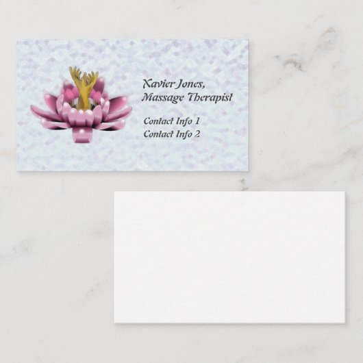 Visitekaartjes met gepersonaliseerde massagetherap (Voorkant / Achterkant)