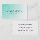 VISITEKAARTJES met geregistreerde zurse Aqua (Voorkant / Achterkant)