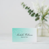 VISITEKAARTJES met geregistreerde zurse Aqua (Staand voorkant)