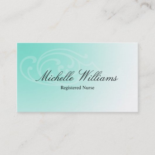 VISITEKAARTJES met geregistreerde zurse Aqua (Voorkant)