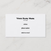 Visitekaartjes met gewichtsverlies (Achterkant)