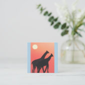 Visitekaartjes met Giraffe Design (Staand voorkant)