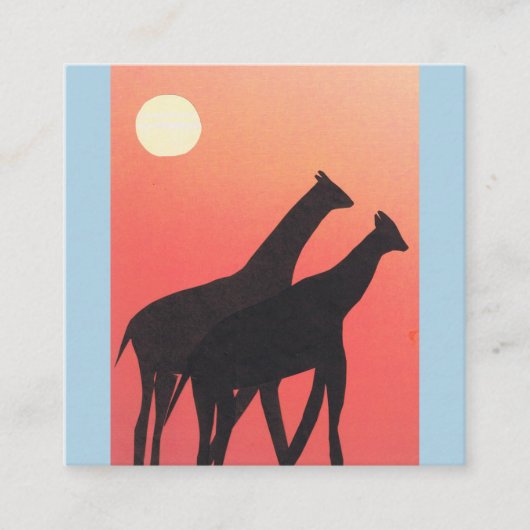 Visitekaartjes met Giraffe Design (Voorkant)