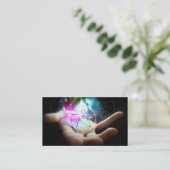 Visitekaartjes met gloeiend pentakel (Staand voorkant)