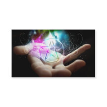 Visitekaartjes met gloeiend pentakel