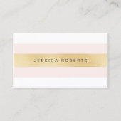 Visitekaartjes met gouden en roze meisjesstrepen (Voorkant)