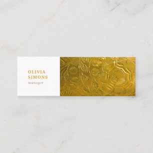 Visitekaartjes met gouden metalen afdruk