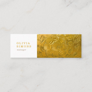 visitekaartjes met gouden metalen afdruk
