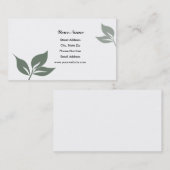 Visitekaartjes met groene bladeren (Voorkant / Achterkant)