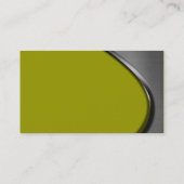 Visitekaartjes met groene zilveren metalen kromme (Achterkant)