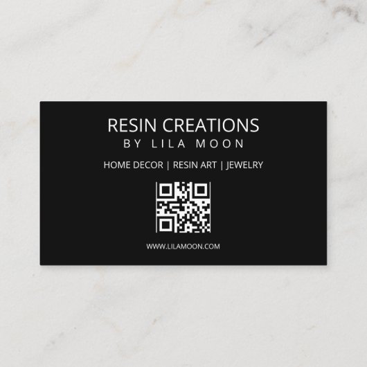 Visitekaartjes met harsthema's (Achterkant)