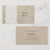 Visitekaartjes met kant en overlapping voor vrouw (Voorkant / Achterkant)