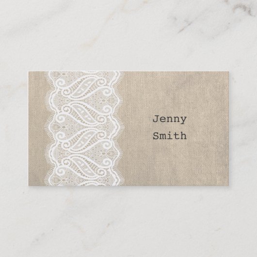 Visitekaartjes met kant en overlapping voor vrouw (Voorkant)