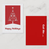 Visitekaartjes met kerstbomen (Voorkant / Achterkant)