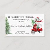 Visitekaartjes met kerstbomen Boerderij (Voorkant)