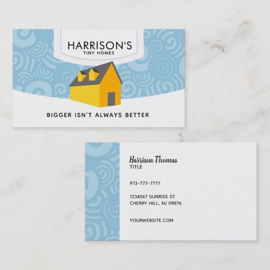 Visitekaartjes met kleine startpunten (Voorkant / Achterkant)