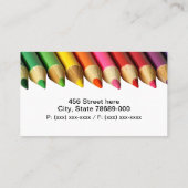 Visitekaartjes met kleurpotloden (Achterkant)