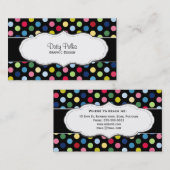 Visitekaartjes met kleurrijke polka stit (Voorkant / Achterkant)