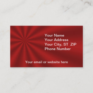 Visitekaartjes met kleurrijke rode Starburst