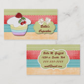 visitekaartjes met kleurrijke taart (Voorkant / Achterkant)