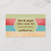 visitekaartjes met kleurrijke taart (Achterkant)