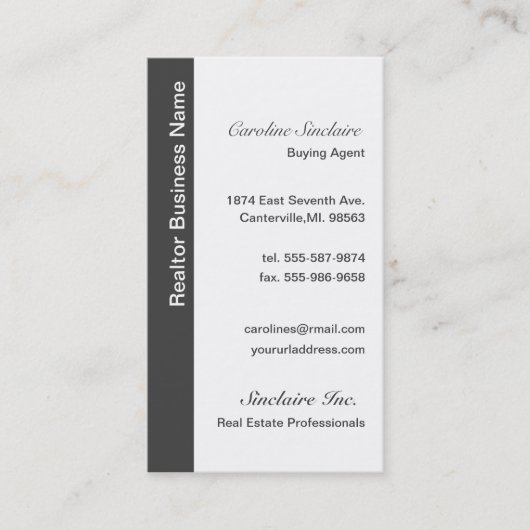 Visitekaartjes met koelgrijze regelaar (Voorkant)