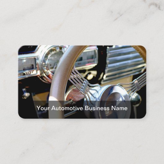 Visitekaartjes met koelste retro-auto (Voorkant)