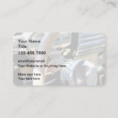 Visitekaartjes met koelste retro-auto (Achterkant)