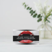 Visitekaartjes met koningin Pierced Red Lips (Staand voorkant)