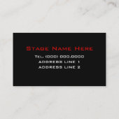 Visitekaartjes met koningin Red Diamond Bling (Achterkant)