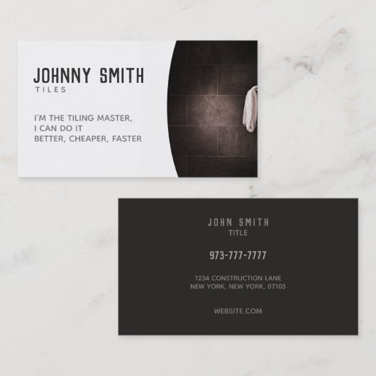 Visitekaartjes met koppelingslogans (Voorkant / Achterkant)