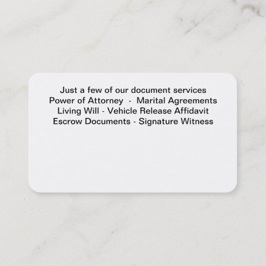 Visitekaartjes met lam (Achterkant)