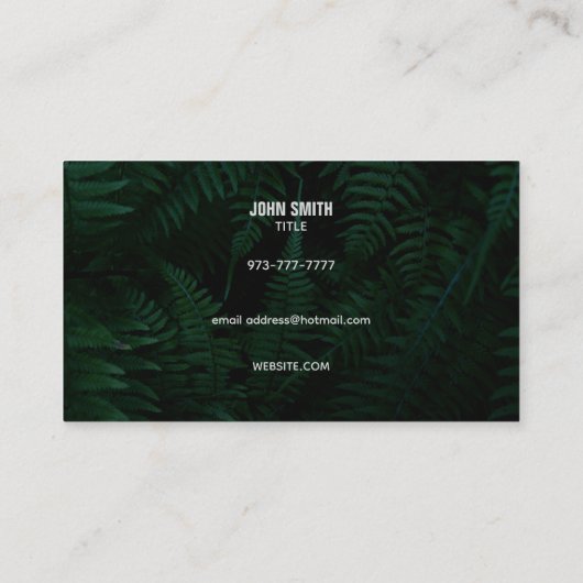 Visitekaartjes met landschapsslogans (Achterkant)