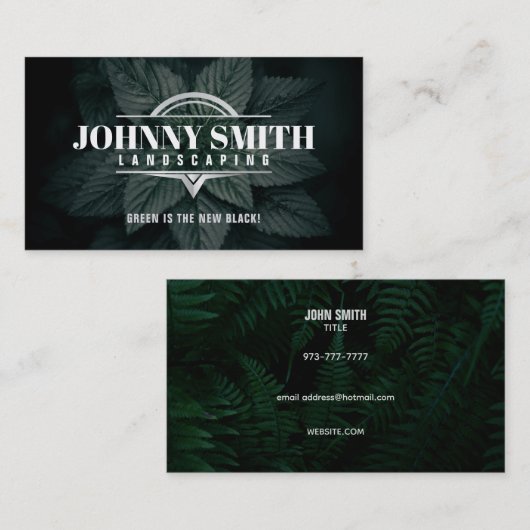 Visitekaartjes met landschapsslogans (Voorkant / Achterkant)